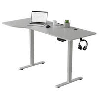 SCHREIBTISCH Office Stand weiß 160x75 cm höhenverstellbar - Weiß, Holz (60/160/117cm) - Juskys