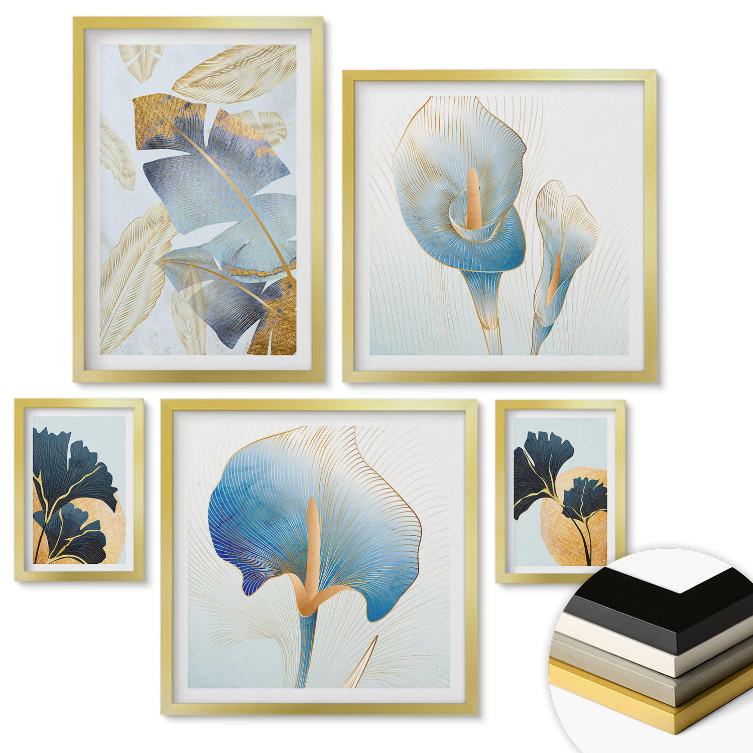 ArtPrintCave Wandbilder Gold 40x60 cm