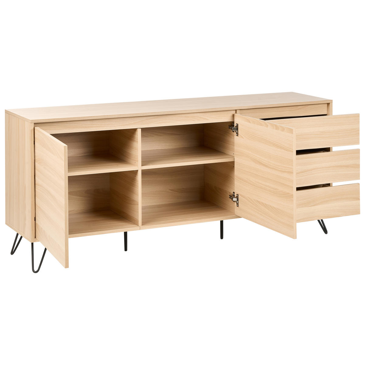 SIDEBOARD se 2 dveřmi Světle hnědý Cardigan - světle hnědá, kompozitní dřevo (160/70/40cm) - Beliani