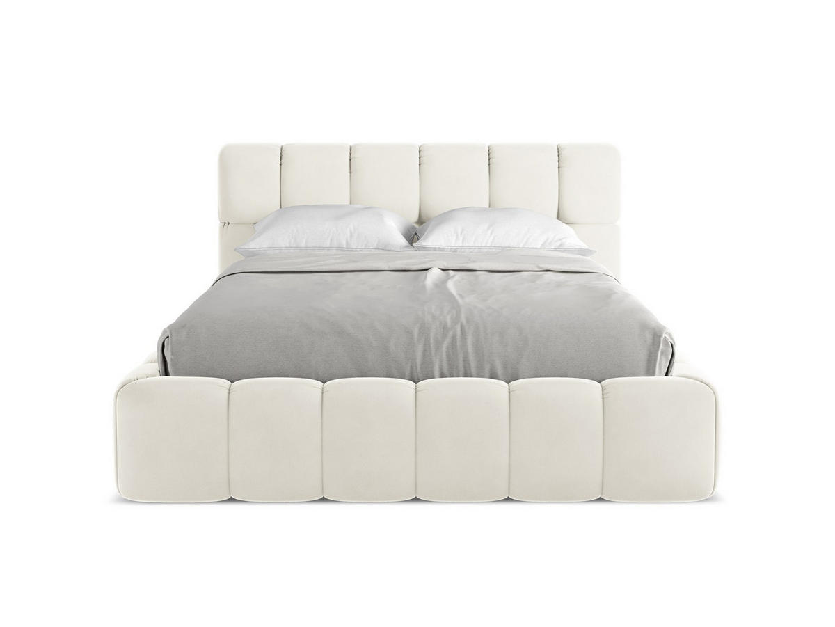 POLSTERBETT mit Bettkasten und Lattenrost 160x228 Beige - Beige/Creme, Kunststoff/Textil (140/200cm) - Makamii
