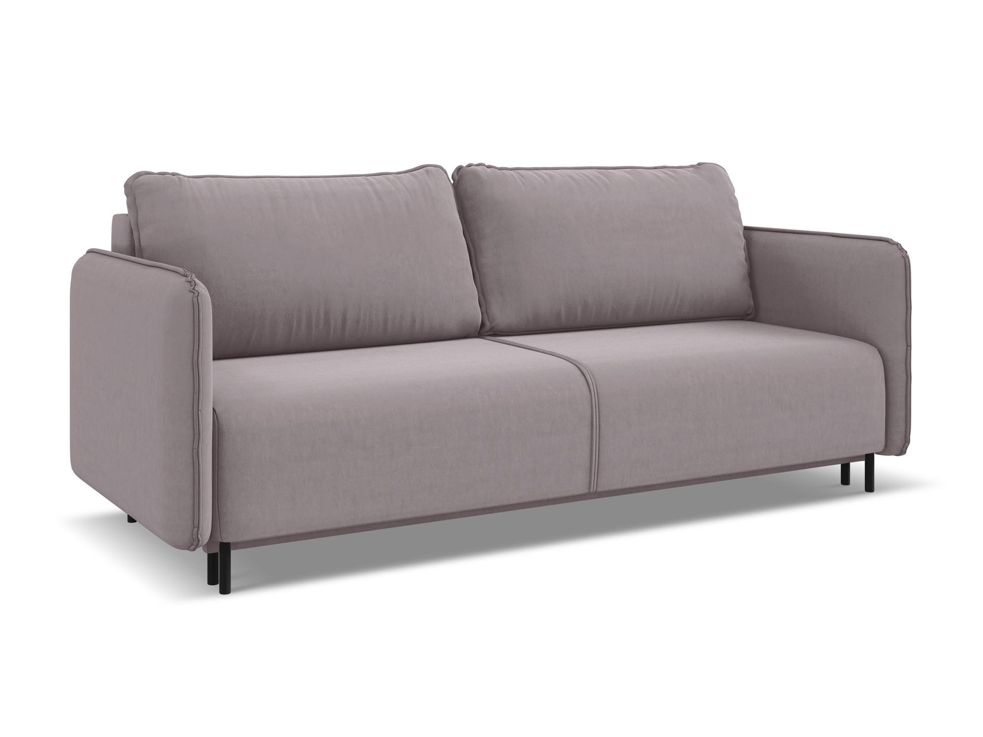 3-SITZER SOFA mit Schlaffunktion Samt Stoff Violett - Lila/Flieder, Holz/Textil (226/90/92cm) - Makamii