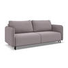 3-SITZER SOFA mit Schlaffunktion Samt Stoff Violett - Lila/Flieder, Holz/Textil (226/90/92cm) - Makamii