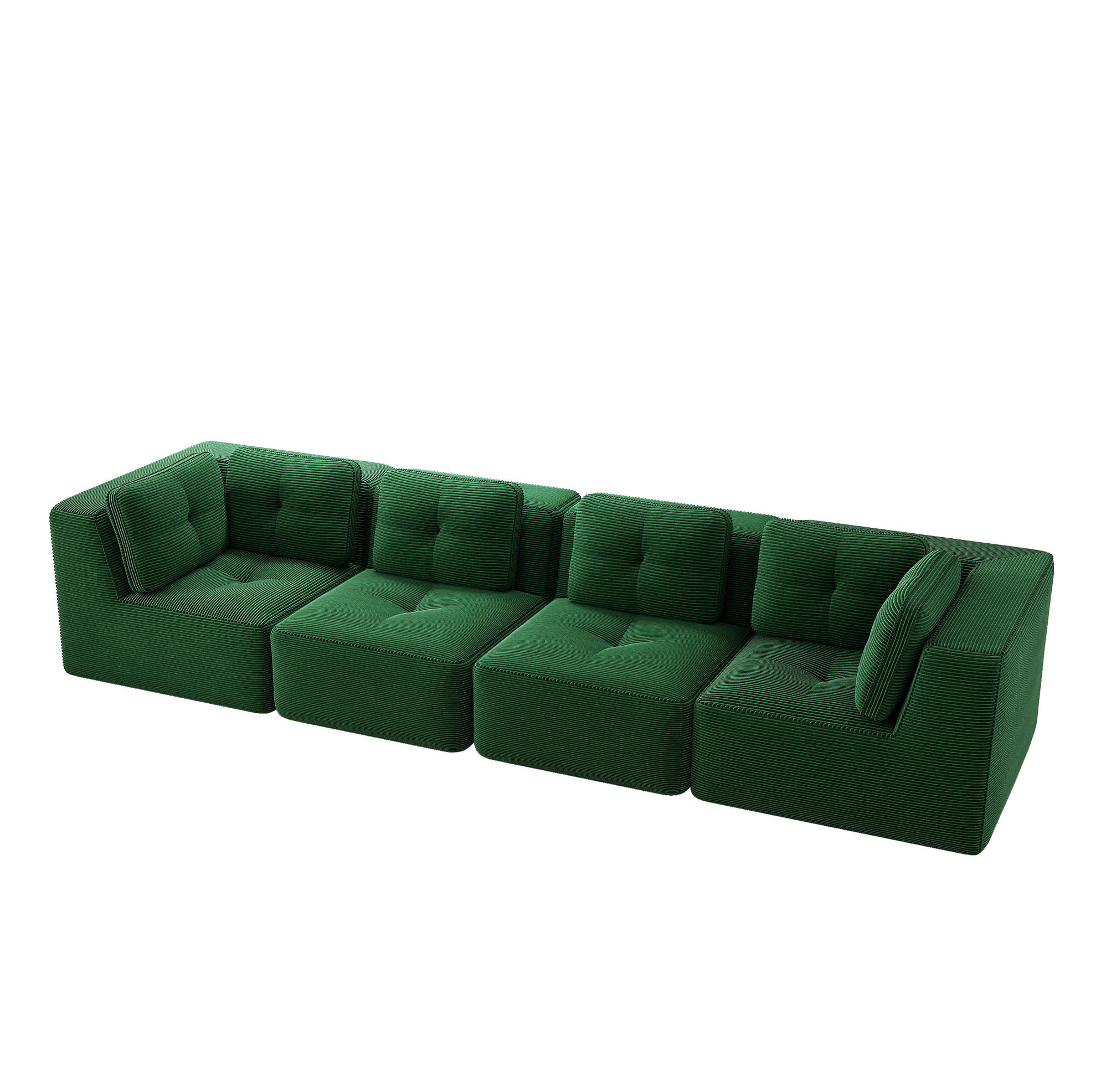 Flora Grace Sofa Grün 104x69x386 cm