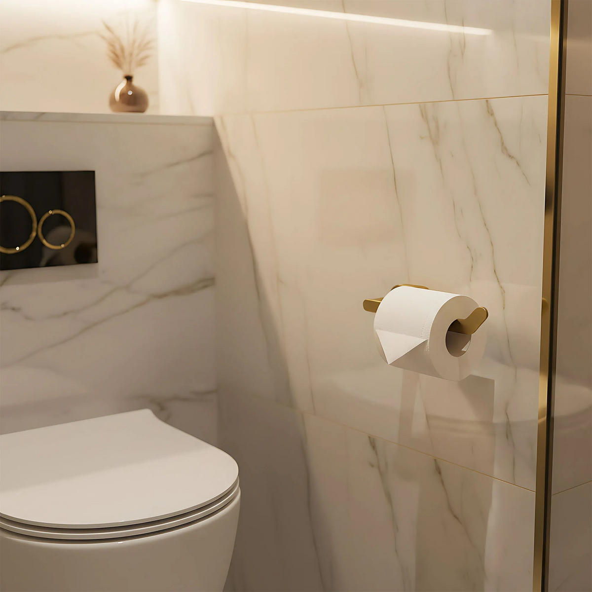 HALTER Für Toilettenpapier Rea 109 Til Brush Gold - Goldfarben, Metall (6.5/4.5/17.5cm) - REA