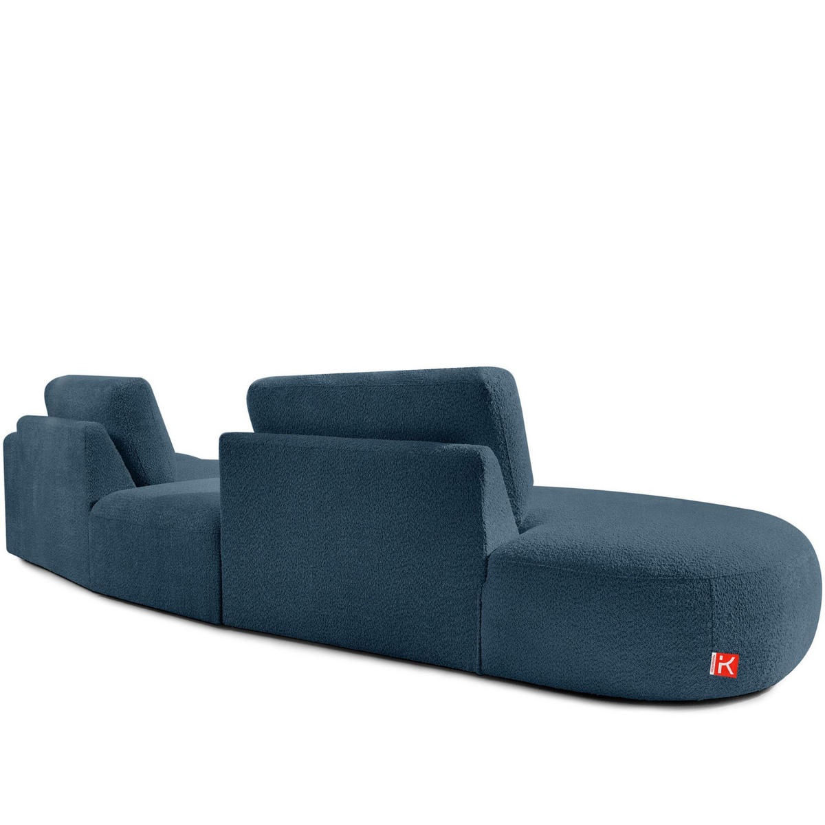 4-SITZER ECKSOFA ZUCCO Boucle links, Nachtblau - Dunkelblau, Textil (350/84/105cm) - KONSIMO®