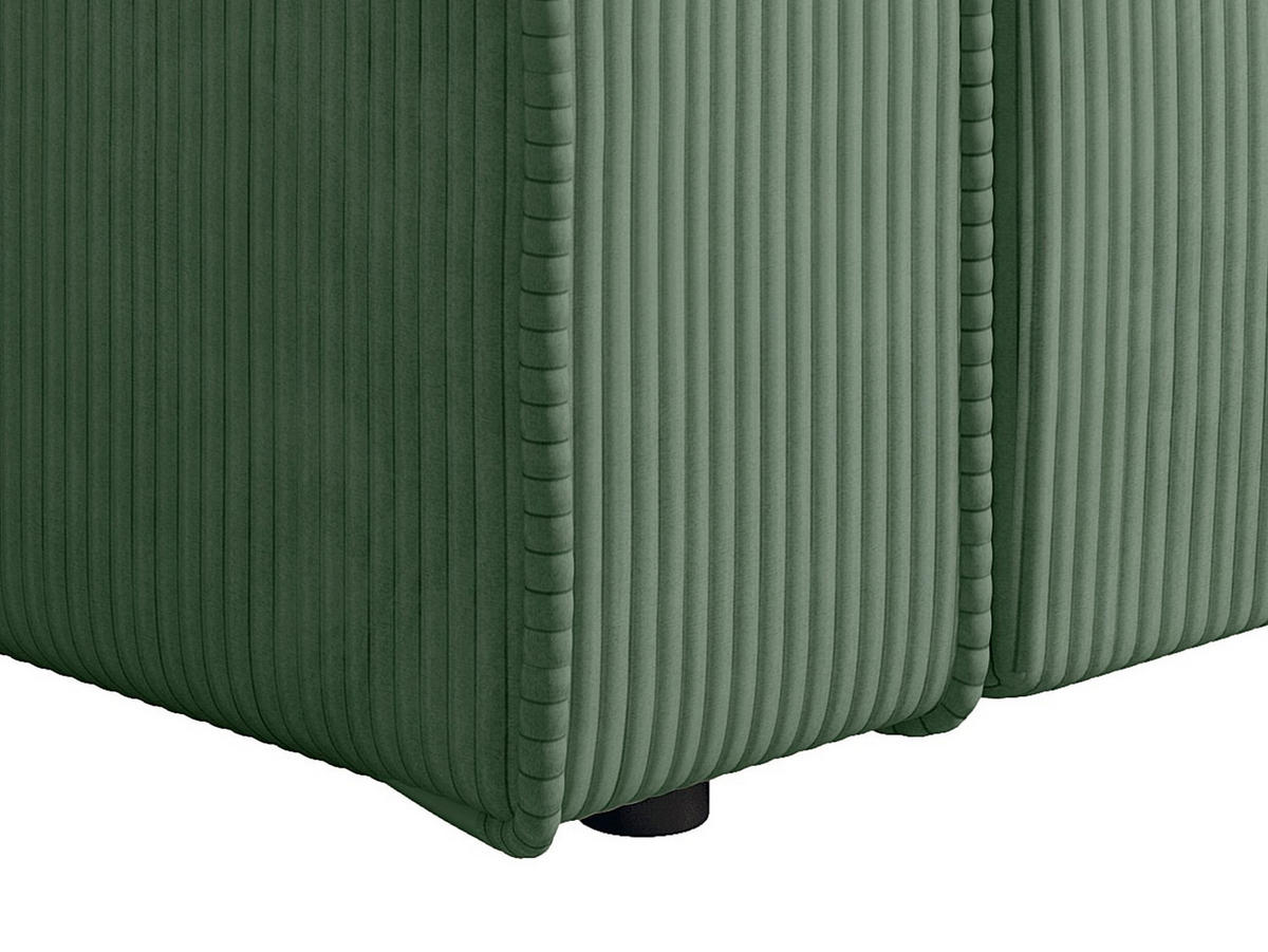 SESSEL mit gerader Rückenlehne - 1 Person - samt - mandelgrün Amelia - Grün, Textil (120/85/86cm) - Vente-Unique