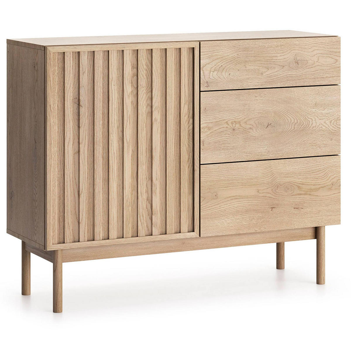 KOMMODE HARMA,Eichefarben - Eichefarben, Holzwerkstoff (106/84/37cm) - KONSIMO®