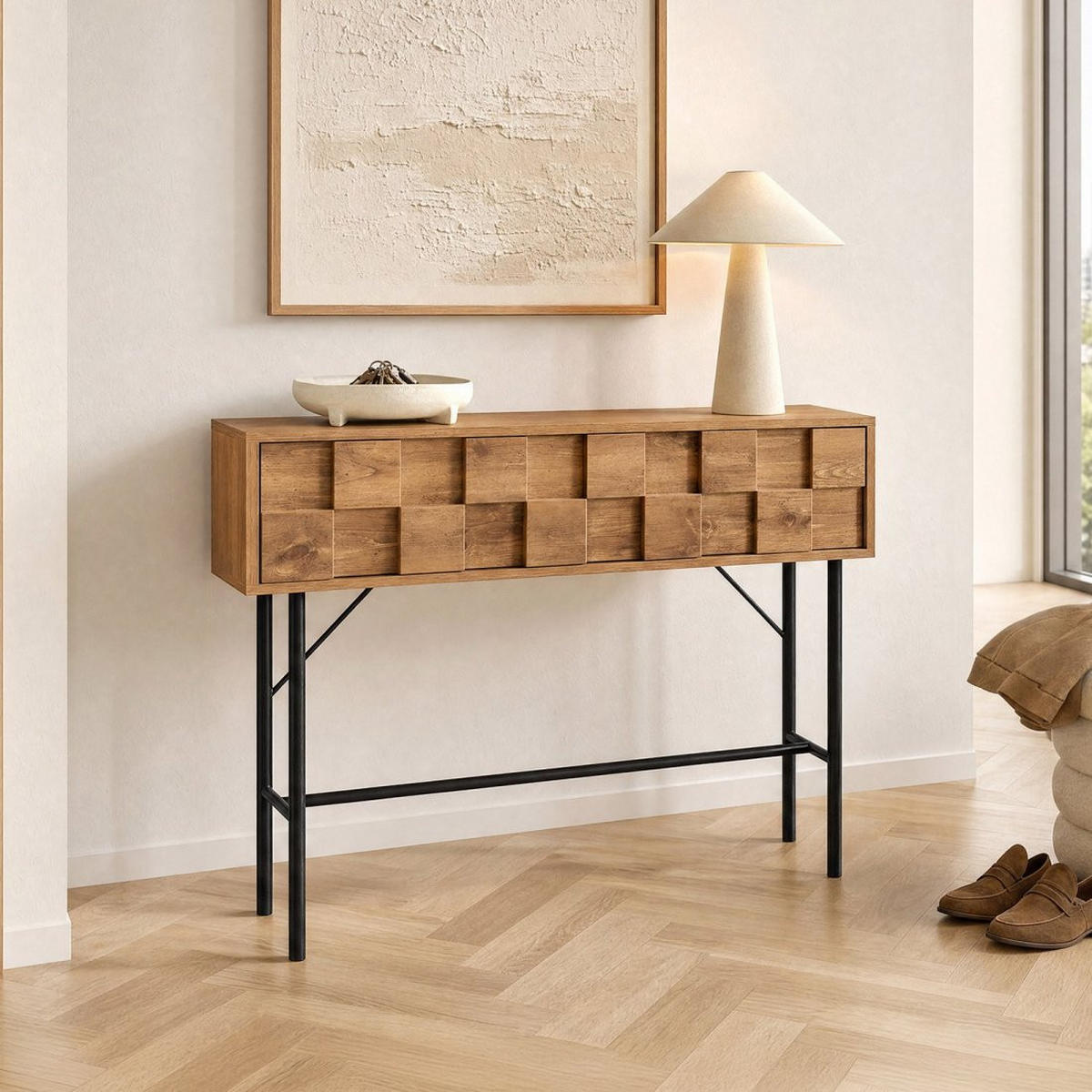 KONSOLENTISCH Ivar Natürlich 108 cm x 80 cm - Naturfarben, Holzwerkstoff (30/108/80cm) - Klast Home