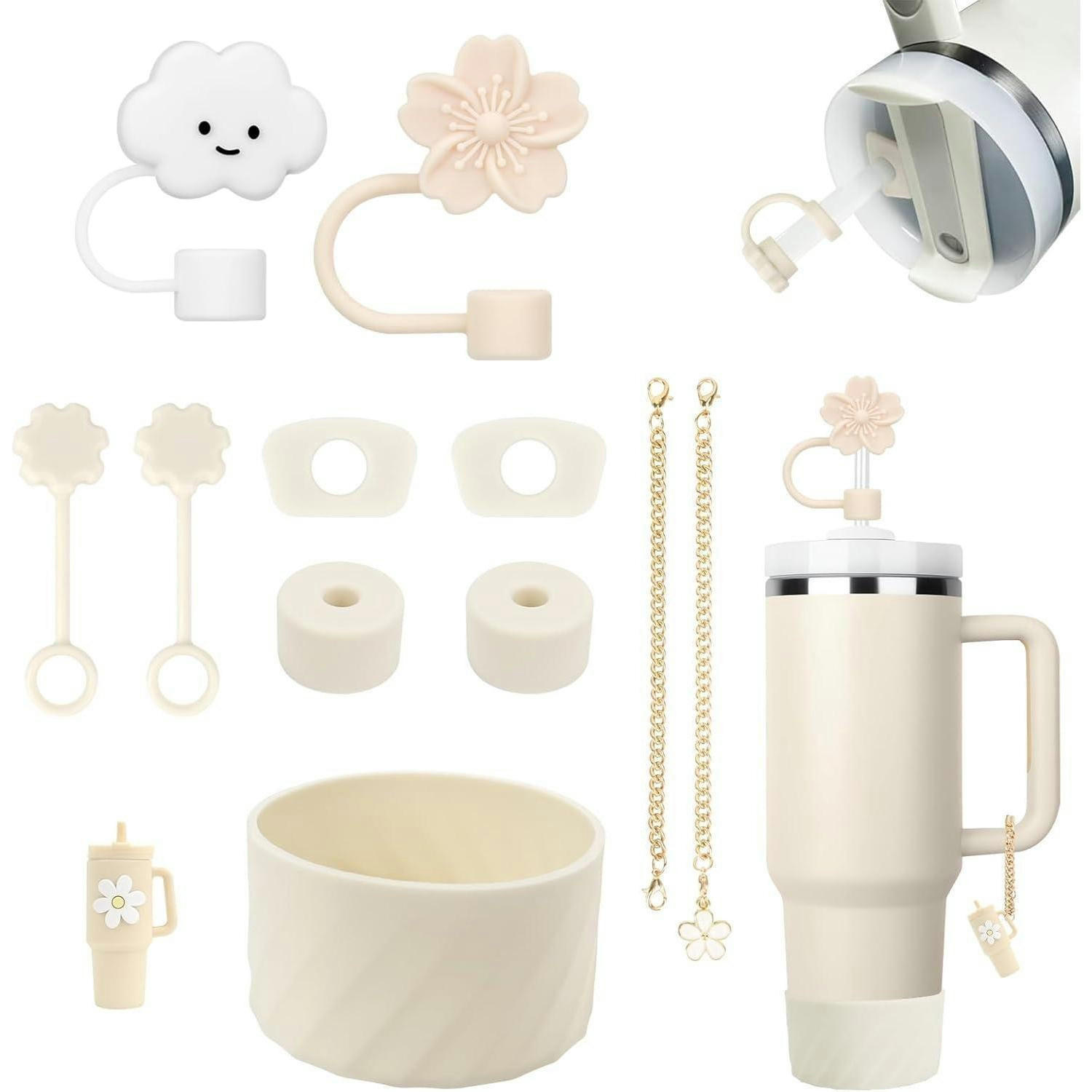 TRINKFLASCHEN-ZUBEHÖR Set 11-teilig Creme Tonal - Creme, Kunststoff (13.5/2.6/14.6cm)