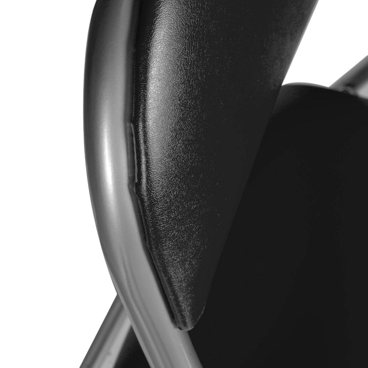 KLAPPSTUHL 2er Set in Metall Schwarz 47x43h79.5 - Grau, Metall (43/79.5/47cm) - DMORA