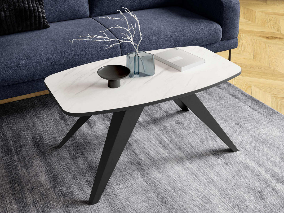 COUCHTISCH Luna - Multicolor/Schwarz, Holzwerkstoff/Metall (60/120/48cm) - MIRJAN24