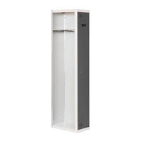 SPIND Amego HxBxT 180x40x50 cm 1 Abteil Anbaumodul Weiß-Anthrazit - Weiß, Metall (40/180/50cm) - PROREGAL