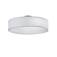 LED-DECKENLAMPE Ø50cm, Lampenschirm Stoff Weiß - Weiß, Textil (50/50/17cm) - meineWunschleuchte