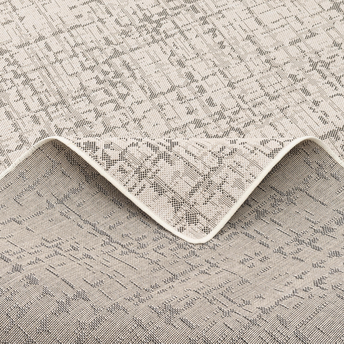 IN & OUTDOOR LÄUFER FLACHGEWEBE OSLO TREND - Creme, Textil (100/100cm) - Snapstyle