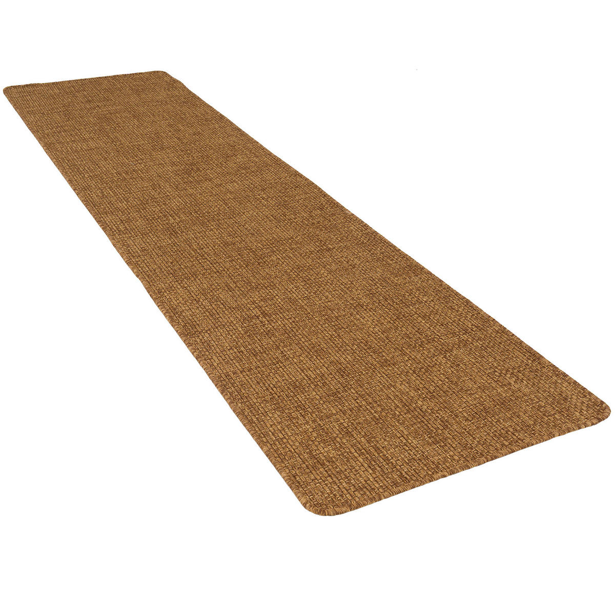 IN- & OUTDOOR FLACHGEWEBE LÄUFER PORTO - Braun, Textil (100/300cm) - Snapstyle