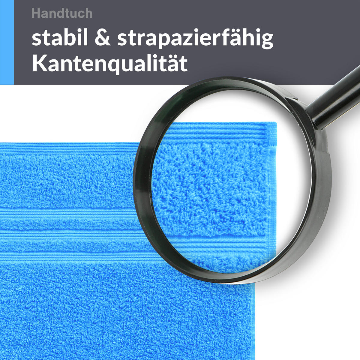 HANDTUCH 50x100 cm London Capri Blau 4er Set - Pastellblau, Textil (50/100cm) - Lashuma