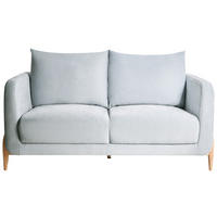 POHOVKA 2-místná Žinylková látka Světle modrá Gimo - světle hnědá, textil (149/83/80cm) - Beliani
