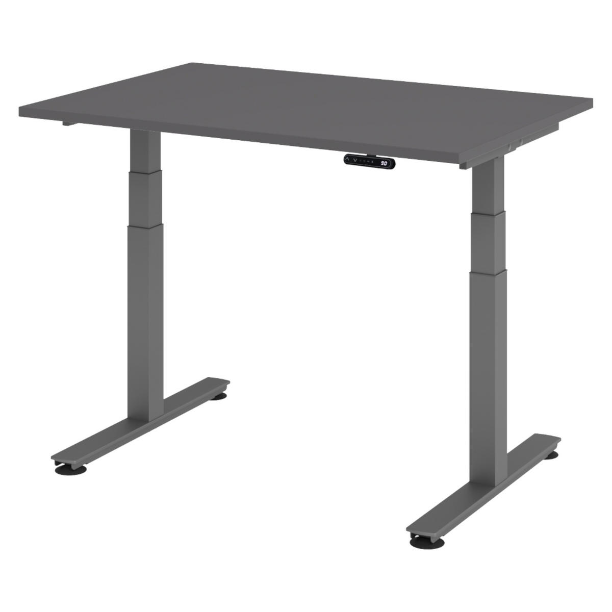 SCHREIBTISCH elektrisch XDSM 80/120/72 cm in Graphitfarben/Graphitfarben - Graphitfarben, Holzwerkstoff (80/120/72cm) - bümö