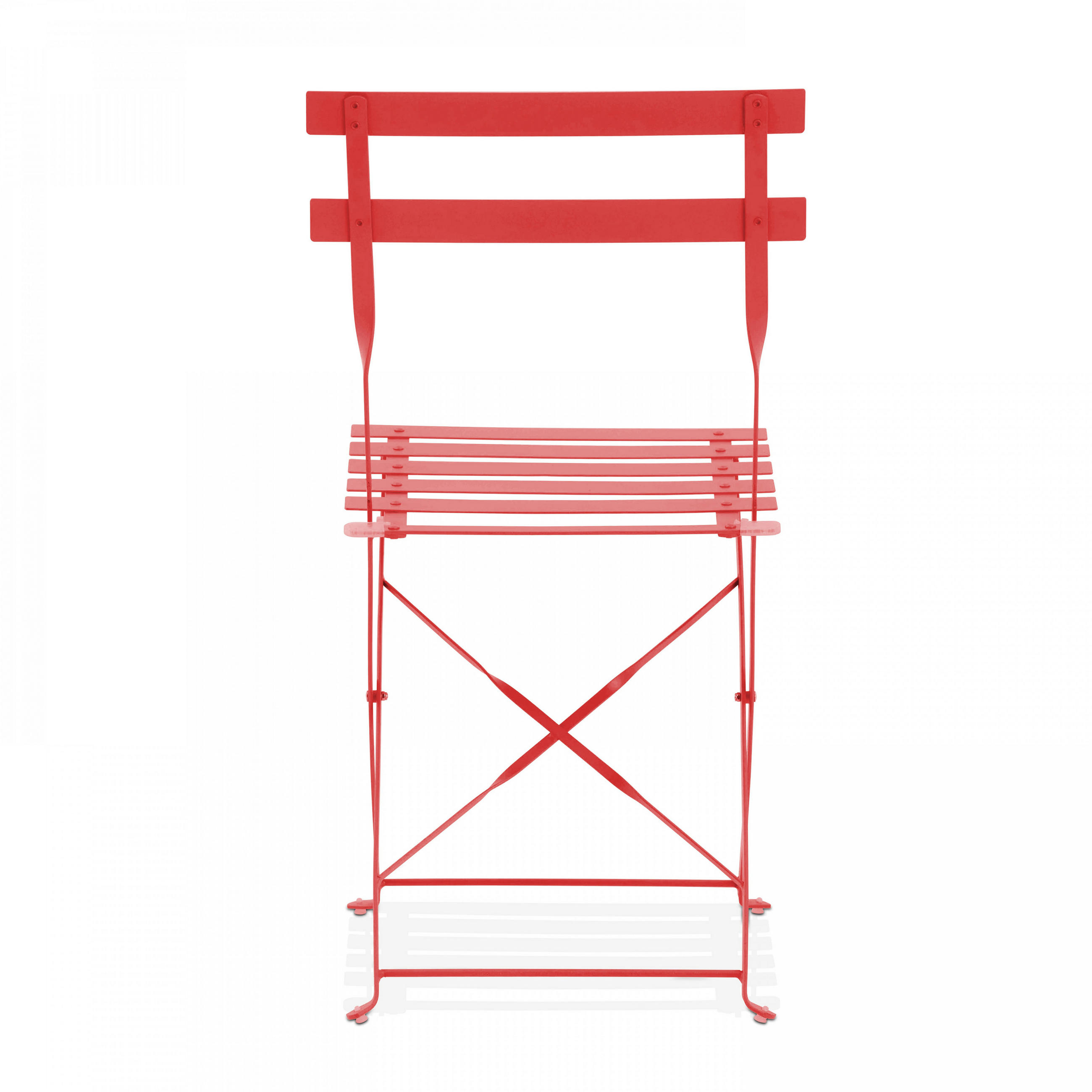 GARTENSTUHL, klappbar 2-tlg., Rot - Rot, Metall (46/82/42cm) - Oviala