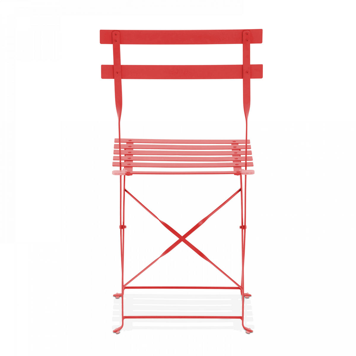 GARTENSTUHL, klappbar 2-tlg., Rot - Rot, Metall (46/82/42cm) - Oviala