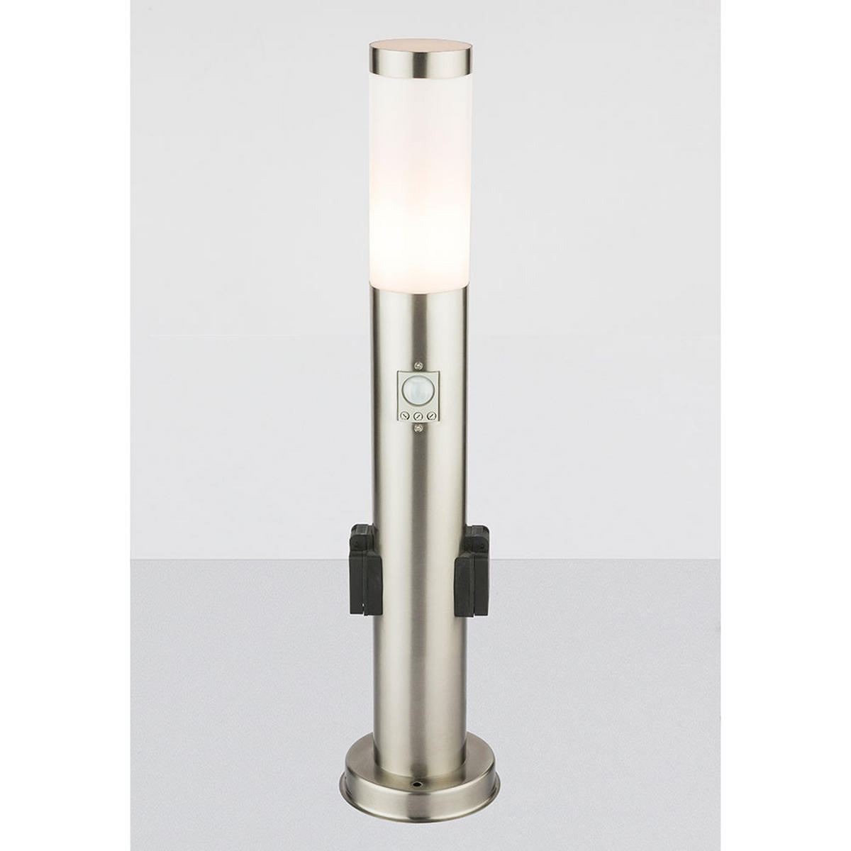 LED STEHLEUCHTE BOSTON Edelstahl Silber - Silberfarben, Kunststoff (7.6/7.6/60cm) - Globo Lighting