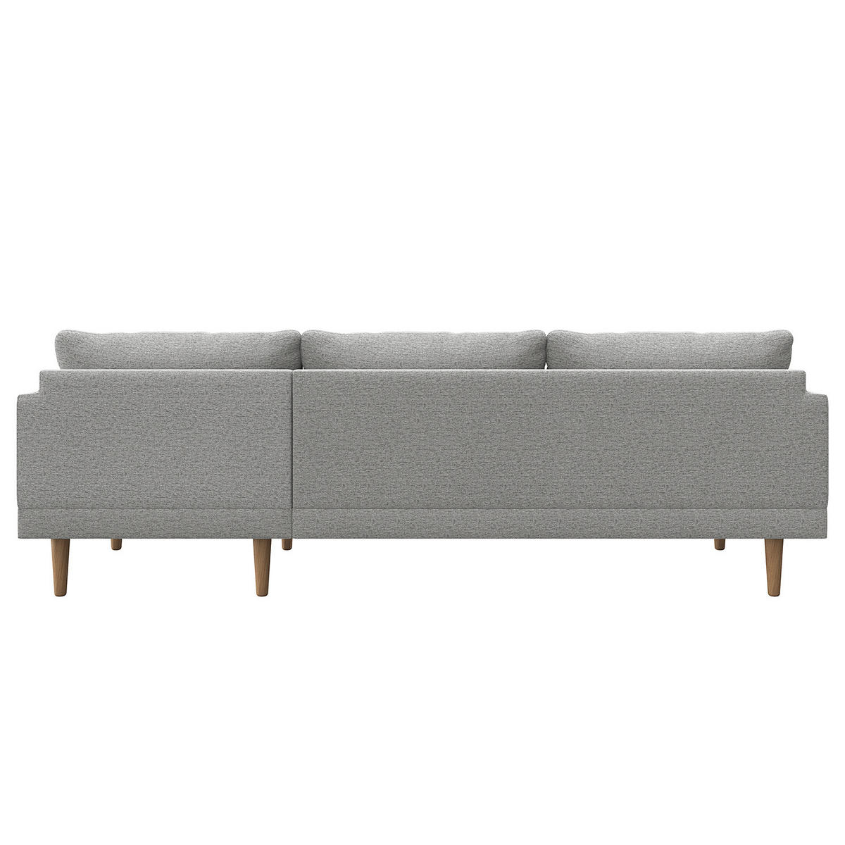 ECKSOFA - Buchefarben/Hellgrau, Holz/Buchenholz (242/150cm) - home24