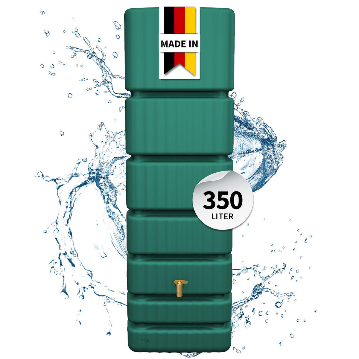 WANDTANK 350 L, dunkelgrün - Grün, Kunststoff (60/184/39cm) - 4rain