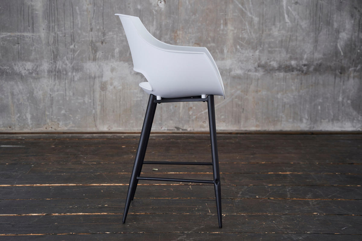 BARHOCKER ZAJA Weiß Kunststoff - Weiß, Kunststoff (57/114/59cm) - KAWOLA