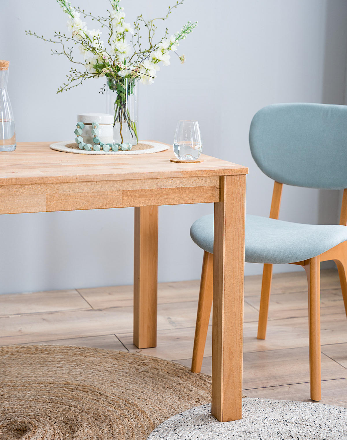 ESSTISCH rechteckig - Buche massiv - Buchefarben, Holz (80/80/75cm) - home24