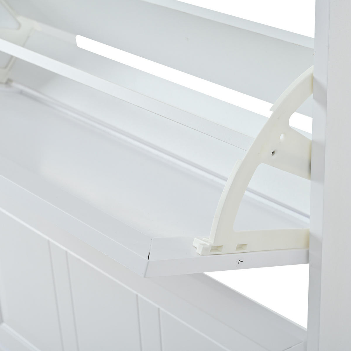 SCHUHSCHRANK in Weiß Schuhkommode mit 6 Fächern, ideal für Flur,Eingangsbereich, Wohnzimmer und Büro, B70/T24/H120cm - Weiß, Holzwerkstoff (70/120/23cm) - STILVORA