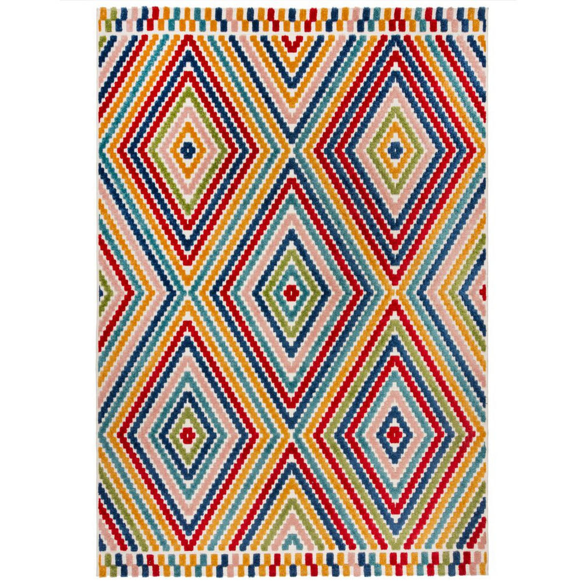 OUTDOOR-TEPPICH Geometrisch-Design, multifunktional, mehrfarbig LUNE, Multi 120x170 cm - Multicolor, Textil (120/170cm) - KADIMA DESIGN