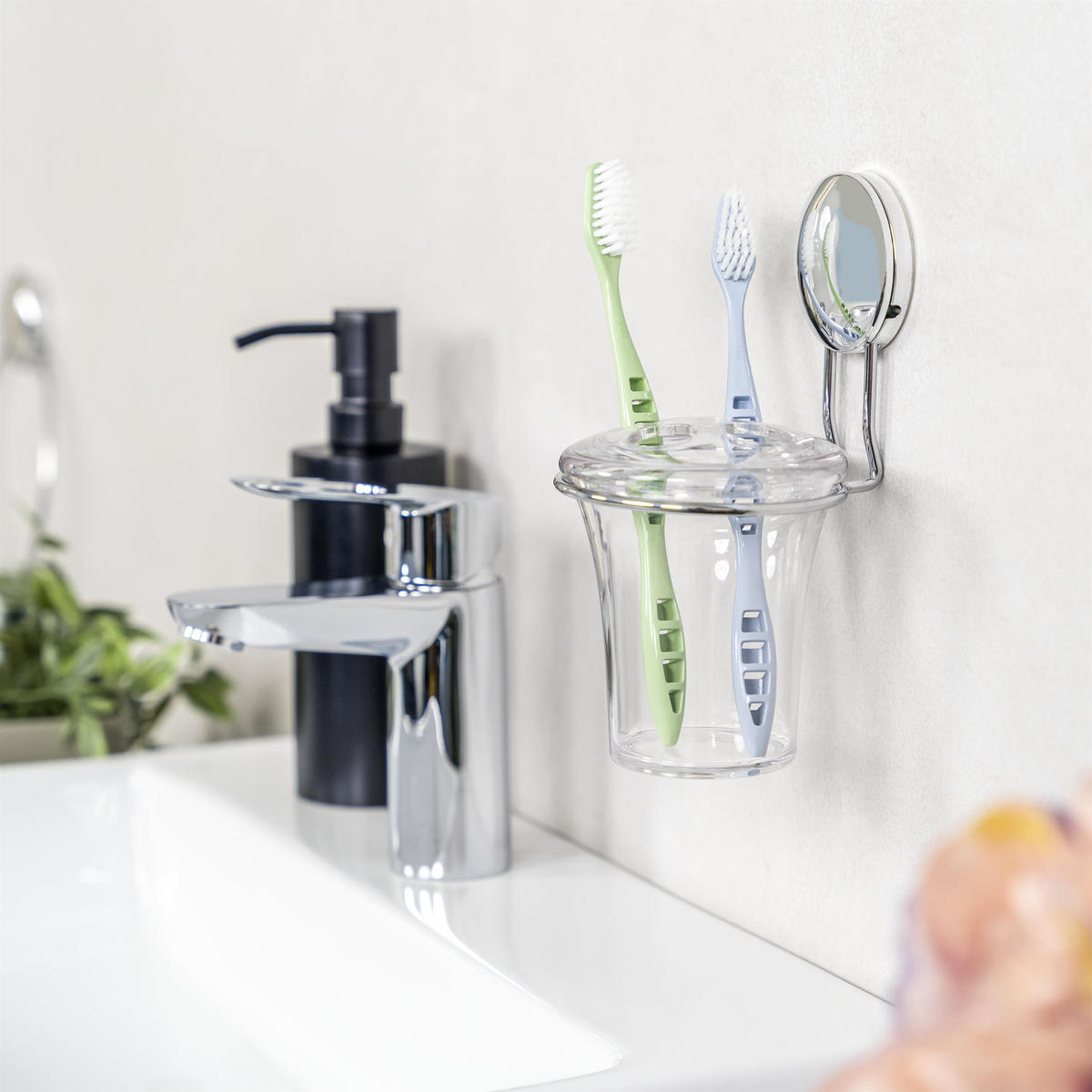 ZAHNBÜRSTENHALTER MOON-LOC - Edelstahlfarben, Kunststoff (10/18/10cm) - bremermann