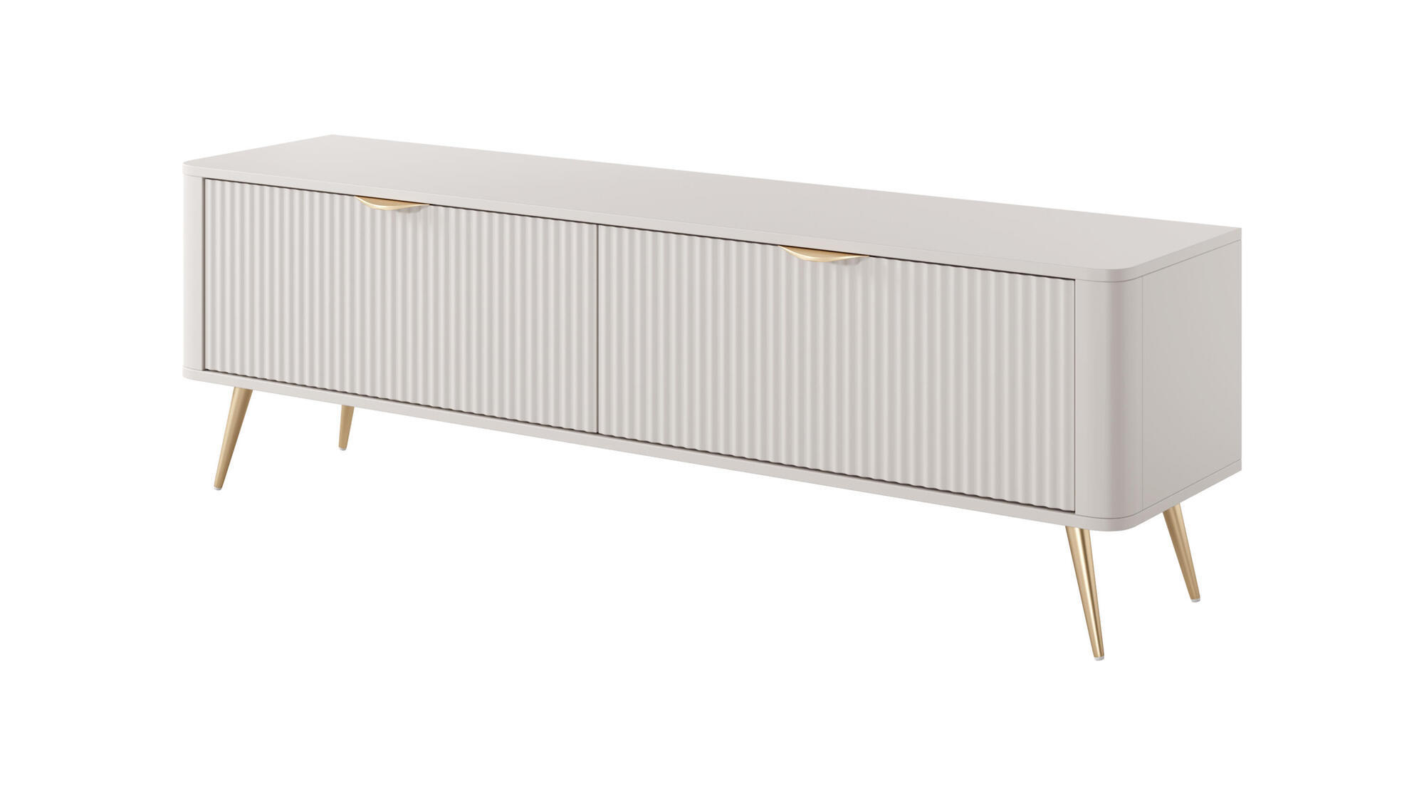 TV-LOWBOARD LANTE Weiß 163x38x51 cm - Weiß, Holzwerkstoff (163/51/38cm) - FURNLUX