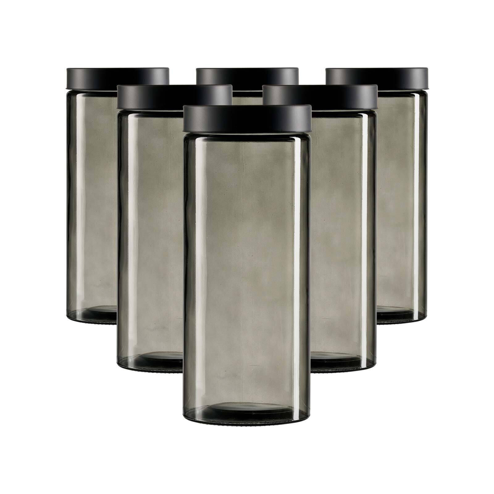 VORRATSGLÄSER Lumos grau 1,7 l 6er Set - Grau, Glas (11/22/11cm) - Ritzenhoff Breker