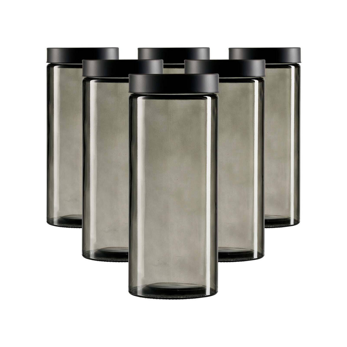 VORRATSGLÄSER Lumos grau 1,7 l 6er Set - Grau, Glas (11/22/11cm) - Ritzenhoff Breker