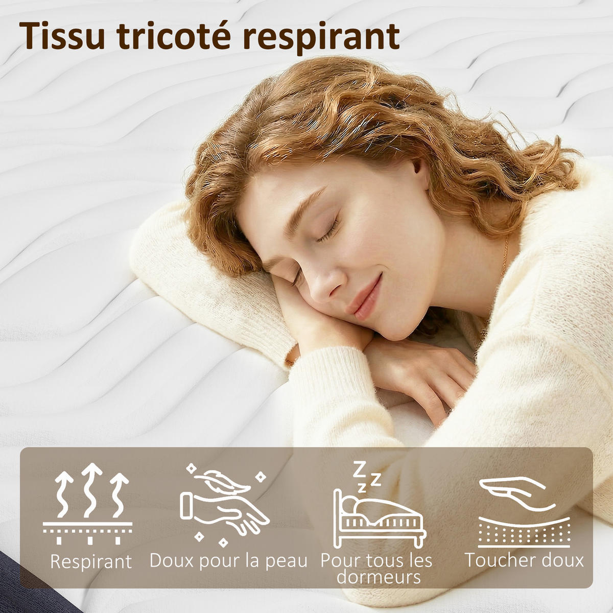 MATRATZE 140/190 cm DE-18536 20 cm Memory-Schaum - Grau, Textil (140/190cm) - ComfortXL