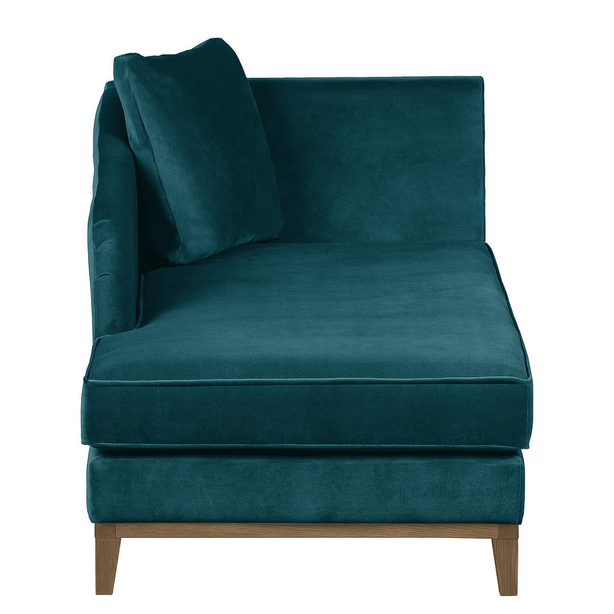 RECAMIERE - Petrol, Holz/Textil (165/77/82cm) - home24