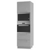 BACKOFEN-HOCHSCHRANK Kvantum D14/RU/2A/284 Dust Grey Matt / Grau Matt 60 / 59 / 207cm - Grau, Holz/Holzwerkstoff (60/207/59cm) - Feldmann-Wohnen