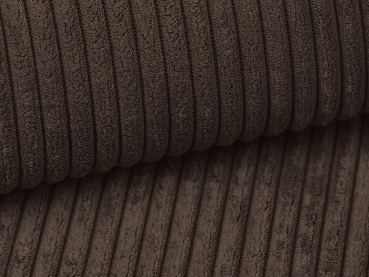 3-SITZER SOFA mit Schlaffunktion Cord Stoff Braun - Schwarz/Braun, Kunststoff/Textil (195/80/100cm) - Makamii
