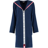 BADEMANTEL DAMEN REISSVERSCHLUSS MIT KAPUZE SEA SALT SAND 3101 NAVY - 133 - Blau, Textil (Snull) - Cawoe