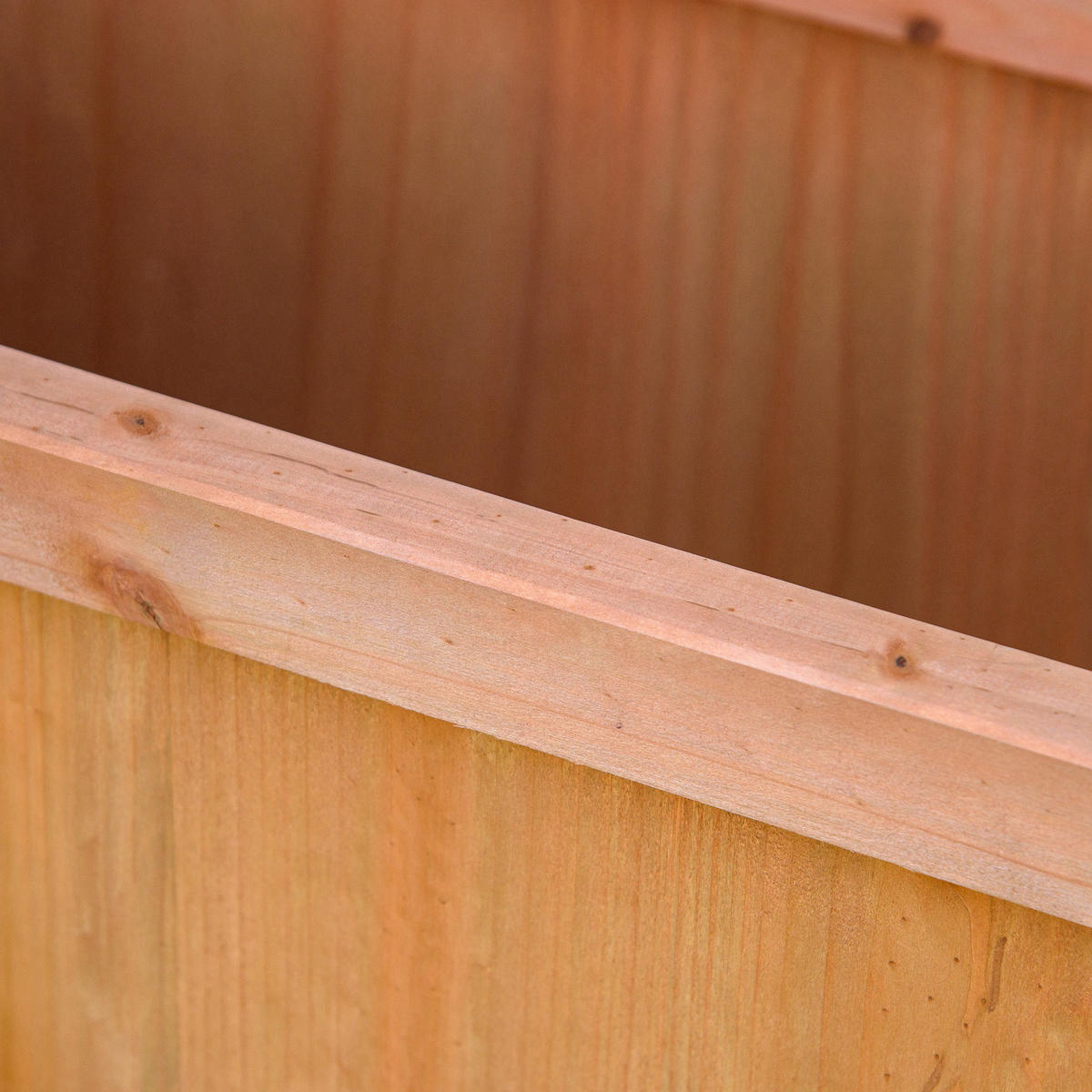 HOCHBEET DE-12233 mit Rankgitter 70/28/117 cm mit Lattenboden Natur - Naturfarben, Holz (70/117/28cm) - ComfortXL