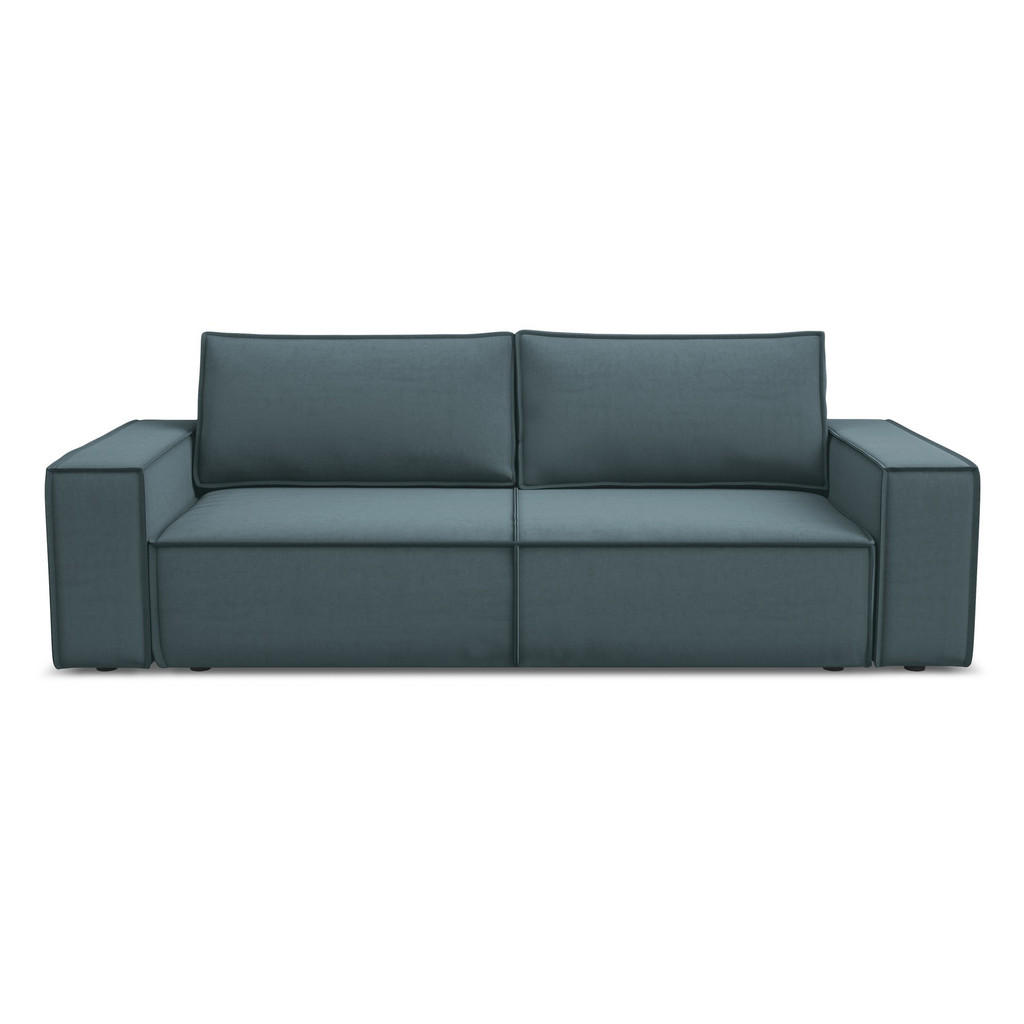 Thumbnail - Makamii 3-Sitzer, Petrol, Textil, Füllung: Schaumstoff, 255x85x105 cm, Made in EU, Wohnzimmer, Sofas & Couches, Schlafso...