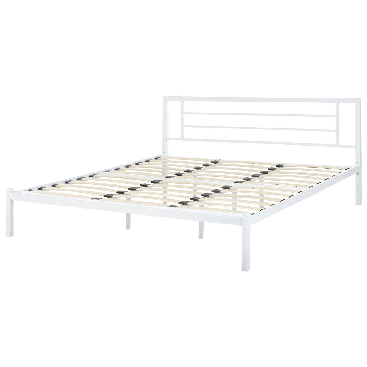 METALLBETT 180/200cm Weiß Cusset - Weiß, Metall (180/200cm) - Beliani