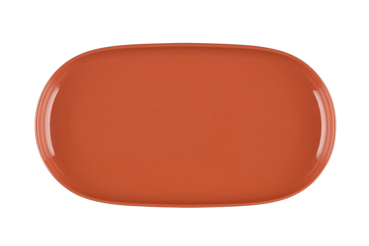 PLATTEN Simple 33/18 cm 2er-Set - Orange, Keramik (33cm)