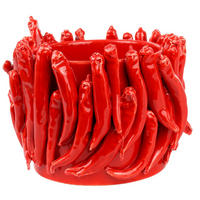 ÜBERTOPF Chilli - Rot, Keramik (17.5/14.5/17.5cm) - FURNARO
