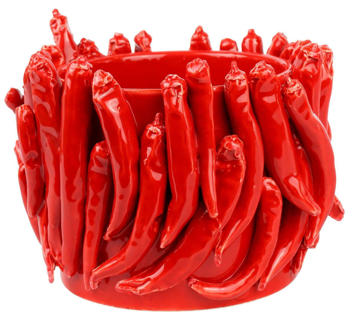 ÜBERTOPF Chilli - Rot, Keramik (17.5/14.5/17.5cm) - FURNARO