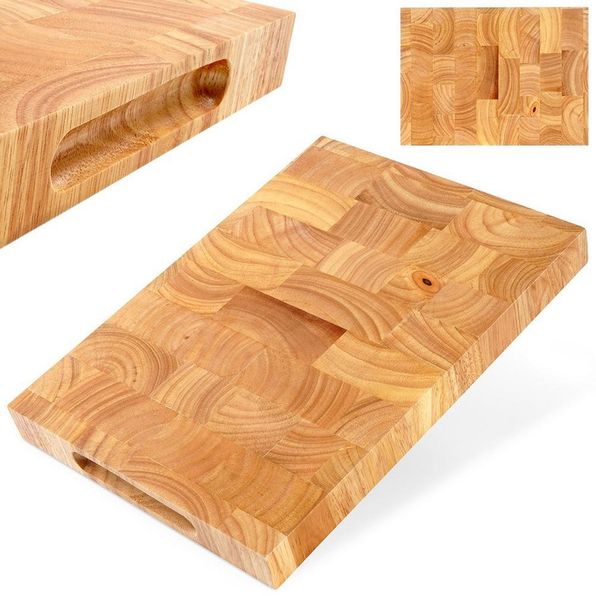 SCHNEIDEBRETT Massivholz natur - Naturfarben, Holz (25/35cm) - Orion 