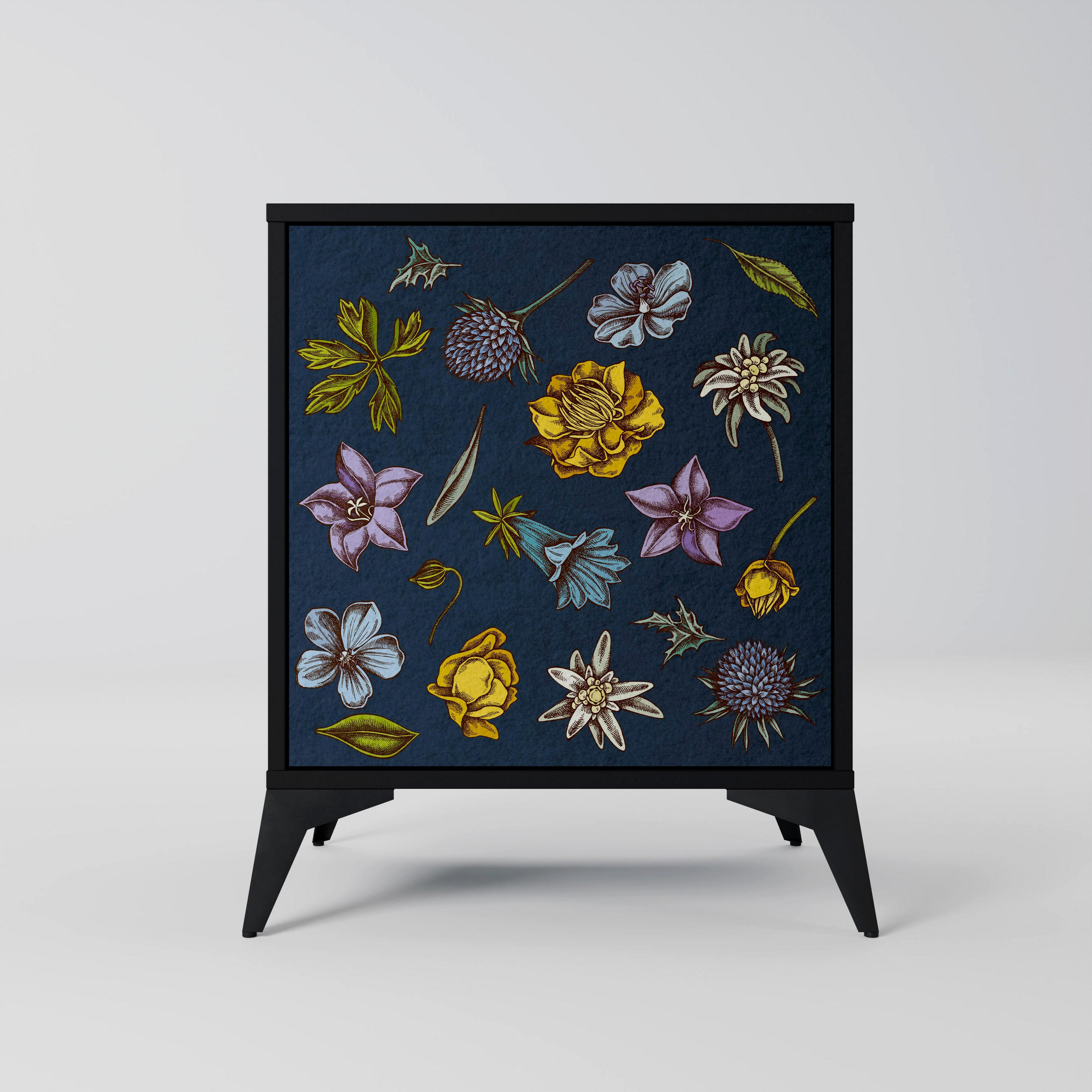 SpaceRebels Sideboard Schwarz 57.5x70.5x42 cm