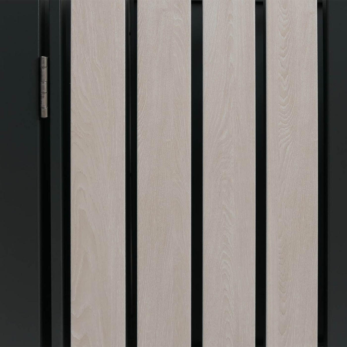 MÜLLTONNENBOX 4er mit Pflanzkasten HxBxT 125x260x84cm Anthrazit Holzoptik hell - Anthrazit, Metall (260/125/84cm) - PROREGAL