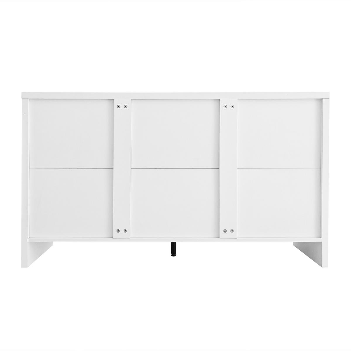 SIDEBOARD 140/38/80 cm Weiß aus Holzwerkstoff mit 4 Türen - Weiß, Holzwerkstoff (140/80/38cm) - OKWISH